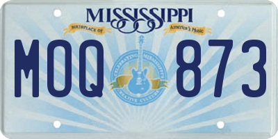 MS license plate MOQ873