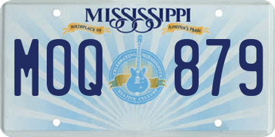 MS license plate MOQ879