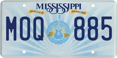 MS license plate MOQ885