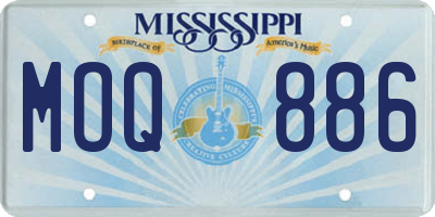 MS license plate MOQ886