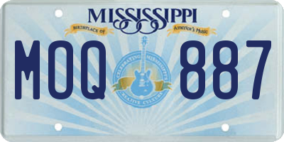 MS license plate MOQ887