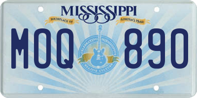 MS license plate MOQ890