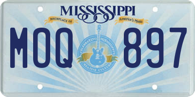 MS license plate MOQ897