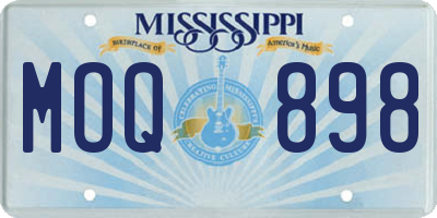 MS license plate MOQ898