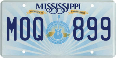 MS license plate MOQ899