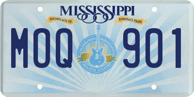 MS license plate MOQ901