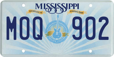 MS license plate MOQ902