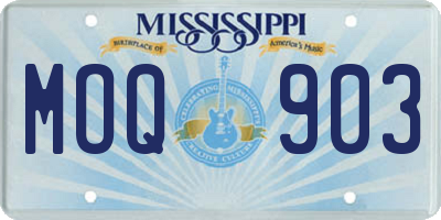MS license plate MOQ903