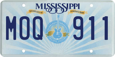 MS license plate MOQ911