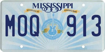 MS license plate MOQ913
