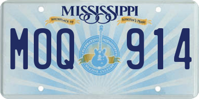 MS license plate MOQ914
