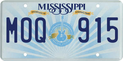 MS license plate MOQ915