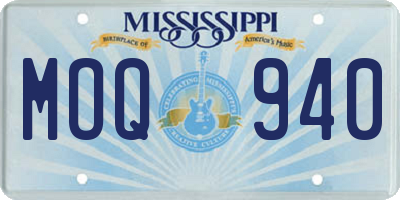 MS license plate MOQ940
