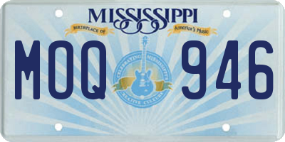 MS license plate MOQ946