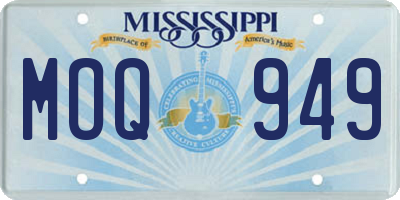 MS license plate MOQ949