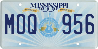 MS license plate MOQ956