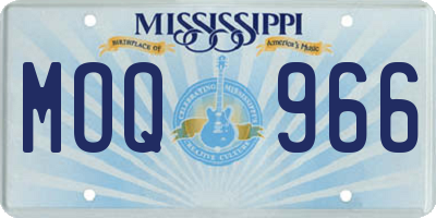 MS license plate MOQ966