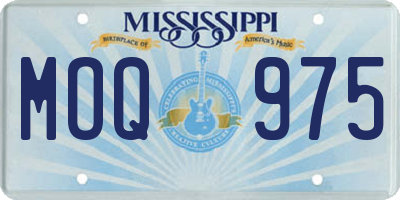 MS license plate MOQ975