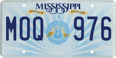 MS license plate MOQ976