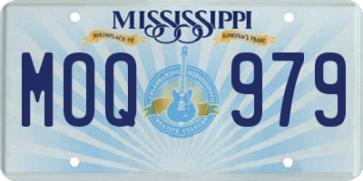 MS license plate MOQ979