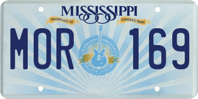 MS license plate MOR169