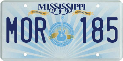 MS license plate MOR185