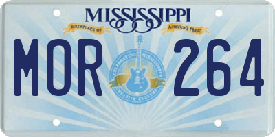 MS license plate MOR264