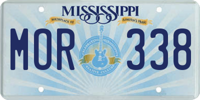 MS license plate MOR338