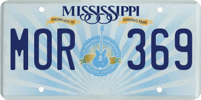 MS license plate MOR369