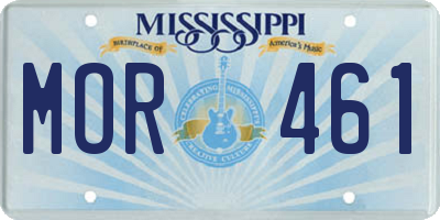 MS license plate MOR461