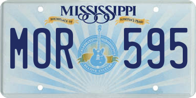 MS license plate MOR595