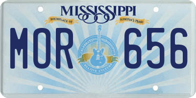 MS license plate MOR656