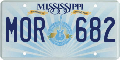 MS license plate MOR682