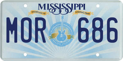 MS license plate MOR686