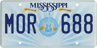 MS license plate MOR688