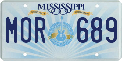 MS license plate MOR689