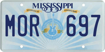 MS license plate MOR697