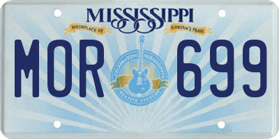 MS license plate MOR699