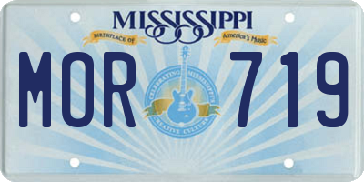 MS license plate MOR719