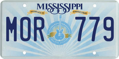 MS license plate MOR779
