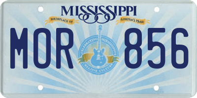 MS license plate MOR856