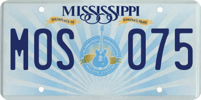 MS license plate MOS075