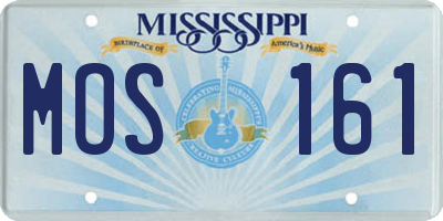MS license plate MOS161