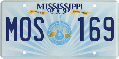 MS license plate MOS169