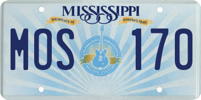 MS license plate MOS170