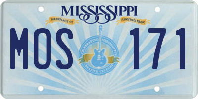 MS license plate MOS171