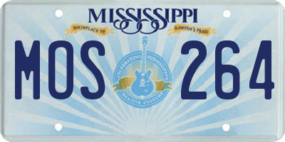 MS license plate MOS264