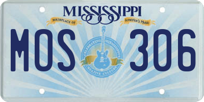 MS license plate MOS306
