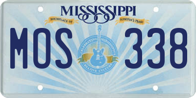 MS license plate MOS338