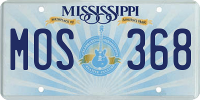 MS license plate MOS368